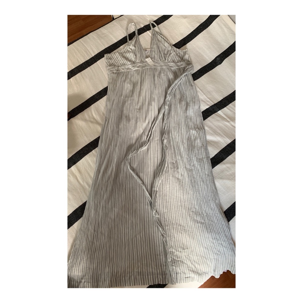 Striped Sleeveless Maxi Dress
